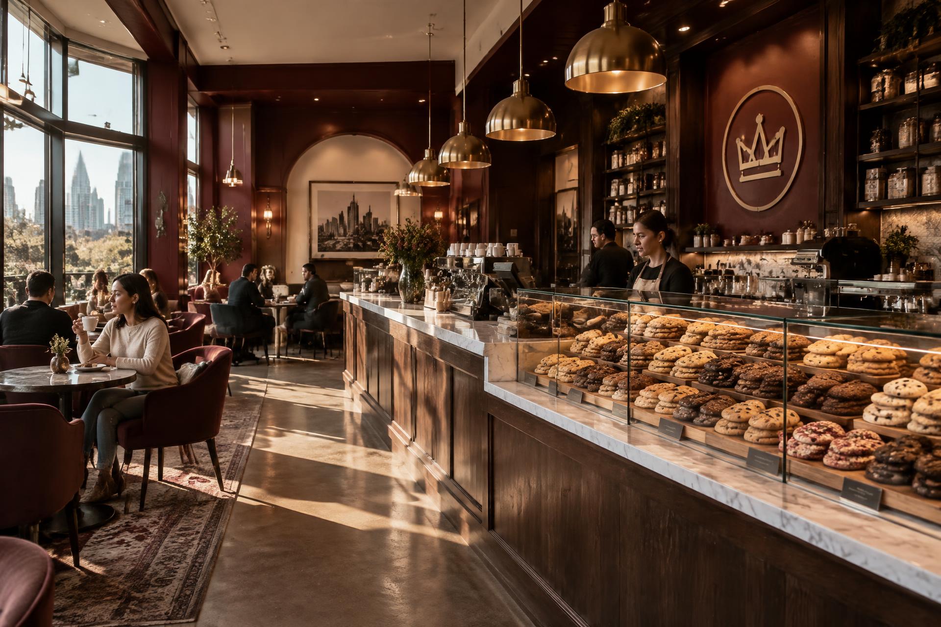 Guests enjoying the Empire Cookies cafe